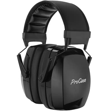 Procase Casque Anti Bruit Adolescent et Adule, Réglable Grand Confort, avec une Atténuation de SNR 36dB -Noir