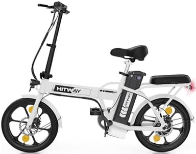 HITWAY vélo électrique Pliable 16" Ville E-Bike Adulte, Moteur 250W, Batterie 36V10.4Ah, 25km/h, Pédalage Assisté,Autonomie 35-70km, Femme Homme