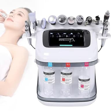UIBAO 10 en 1 Machine Faciale Professionnelle – Hydrodermabrasion,Nettoyage en Profondeur & Hydrafacial,10 Têtes,Écran LCD 8 Pouces,pour Maison,Spa et Salon de Beauté