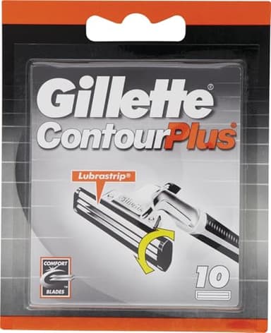 Gillette Lames de Rasoir Homme Contour Plus, Pack de 10 Recharges [OFFICIEL]