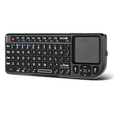Binghe Mini Clavier sans Fil avec Pavé Tactile, Mini Clavier Bluetooth, A8 2.4G Cla-Vier sans Fil avec Rétroéclairage Multicolore pour Windows/Linux/Mac/Android/Google/Smart TV OS