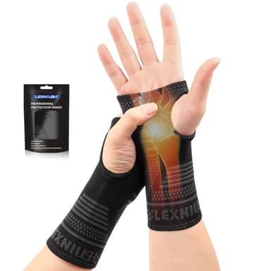 Orthèse Poignet Droit, Compression Attelle de Poignet pour Canal Carpien, Tendinite , Arthrose Et Entorse, Soulagement de la Douleur, 1 Paire Respirant élastique Orthèse Poignet pour le Sport, M