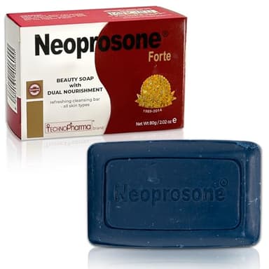 Néoprosone, savon éclaircissant pour la peau | 2,02 onces / 80 g | Savon exfoliant, estompe les taches sur le corps, les genoux, le visage, les aisselles | avec de la Glycérine