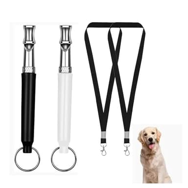 2 Pièces Sifflet Ultrason Chien,Sifflet Chien Rappel,Recall Whistles Sifflet Anti Aboiement,Dog Whistle,Animaux De Compagnie Haute Fréquence Contre Les Aboiements,for Dogs Entraîneurs (Blanc)
