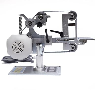 220V Ponceuse à Bande Kit d'affûtage de Couteau, 762x25mm Petite Meuleuse d'établi, Pour le Travail du bois et du métal, la Bijouterie l'artisanat Polissage Meulage