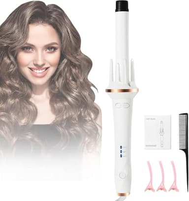 HyAdierTech Fer À Friser Automatique, 28mm Fers à Boucler, Fer à Friser à Revêtement Céramique, 160 ℃ - 220 ℃, Automatique à 360 °, Boucleur à Chauffage Rapide pour Cheveux Longs et Courts