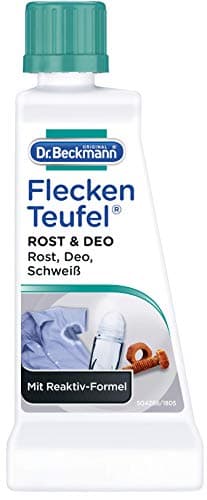 Dr. Beckmann - Diable Détacheur Rouille & Déodorant 50 ml - Détachant spécifique pour taches de rouille, déodorant, traces de transpiration - Formule active anti-oxydation