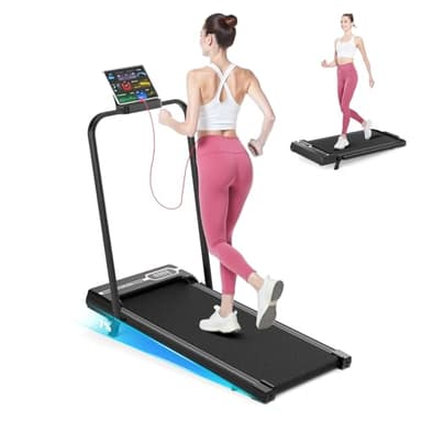 Tapis de Course Pliable avec Pente Réglable 7% – Tapis Roulant Électrique Silencieux 8 km/h, Moteur 2,5 HP, Surface Large 40 cm, Cadre Renforcé, Écran LCD, Charge Max 130 kg – pour Maison & Bureau