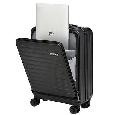 TydeCkare Bagage à Main 20" avec Poche Avant, 55 * 40 * 20 cm, adapté pour Avion, Coque Rigide légère 34 L PC+ABS, Fermeture éclair YKK, approuvé TSA,