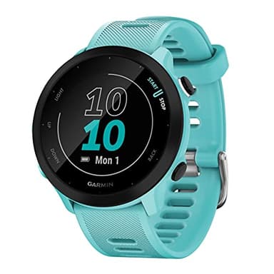 Garmin – Forerunner 55 - Montre GPS Multi-activités Running avec Fonctions d’Entrainement Coach et Cardio au Poignet – Vert d’Eau