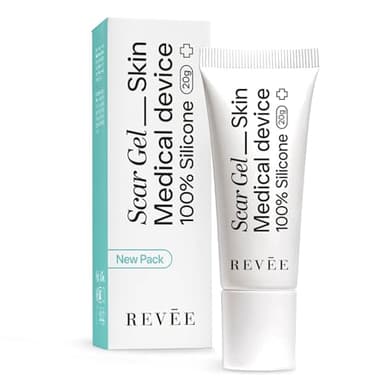 REVÉE Scar Gel 20g Creme Cicatrice 100% Silicone, Creme Cicatrisante après Chirurgie idéal pour le Traitement des Cicatrices, Absorption Rapide, Sans Parfum