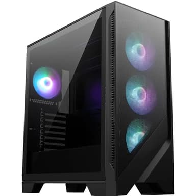 MSI MAG Forge 320R Airflow Boîtier PC Moyen Tour - ATX, Compatible avec Les GPU RTX 40, Ventilateurs ARGB, filtres à poussière magnétiques, Verre trempé, Hub de contrôle ARGB, USB Type-A 3.2 Gen 1