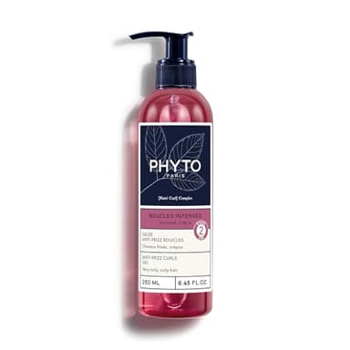 Phyto Paris - Boucles Intenses - Gelée Anti-Frizz 250ml - Cheveux Bouclés à Crépus (2A à 4C) - Hydrate & Définit les Boucles - Fixation Souple Sans Effet Carton - Brillance Naturelle - Sans Silicones