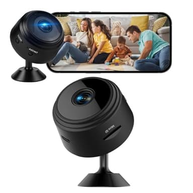 Générique Camera Surveillance WiFi Exterieure sans Fil 1080P - Mini Camera Espion Intérieur/Extérieur avec Détection Mouvement, Vision Nuit, Alerte - Caméra Sécurité Maison