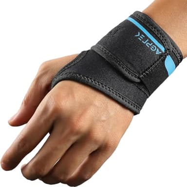 AGPTEK Orthèse Poignet Gauche, Maintien Poignet Soutien Respirant Pour Syndrome Du Canal Carpien, Arthrose Légère, Tendinite Et Entorse, Support De Bandage Pour Sport, Travail Et Sommeil, Noir