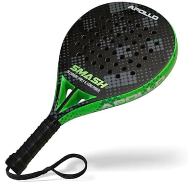 Raquette de Padel Apollo 3K Smash - Raquette de Padel pour débutants et Joueurs confirmés, Raquette en Carbone pour Hommes et Femmes