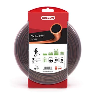 Oregon Fil de débroussailleuse Résistant à la chaleur 3mm, Coupe herbes hautes, mauvaises herbes, végétation dense, compatible avec modèles standards, 3.0mm x 56m (545821)