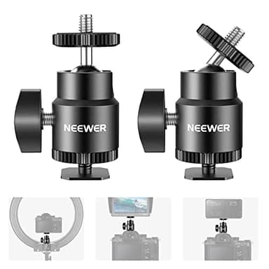 NEEWER Support 1/4" Mini Adaptateur de Fixation de Griffe sphérique à tête sphérique pour appareils Photo, caméscopes, téléphone Intelligent, Lampe vidéo, Microphone, Lampe annulaire - ST17