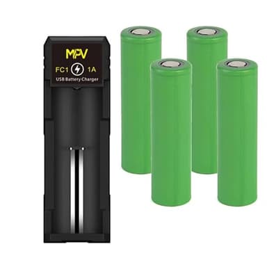 Pack Chargeur Accu FC1 USB 1A avec 4 accus 18650 VTC6 3000mAh