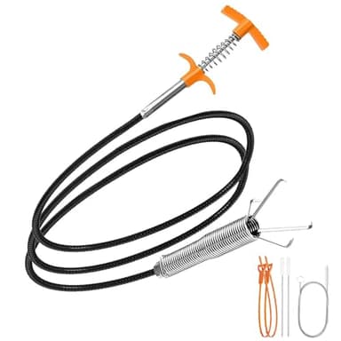 160cm furet deboucheur canalisation, Furet Deboucheur Evier Professionnel,Kit Debouchage Cheveux Douche Pince à Griffes Flexible pour Travailler Dans les Espaces Étroits Lot de 6