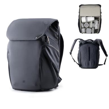 PGYTECH OneGo 2 Sac à Dos Photo 25L avec Compartiment Ordinateur/iPad Sac étanche pour Photo Urbaine & Voyage, Compatible Sony/Canon/Nikon/DSLR/Appareils sans Miroir, Noir mat