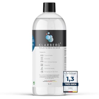 KLARBERG® Nettoyant textile concentré pour canapé, tapis et sièges auto – Compatible aspirateurs injecteurs-extracteurs, nettoyeurs tapis et nettoyage manuel