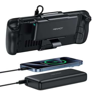 Batterie externe 65 W compatible avec Steam Deck/OLED, batterie portable PD 3.0 20 000 mAh avec support arrière amovible, batterie externe pour MacBook, Dell, Lenovo, Asus