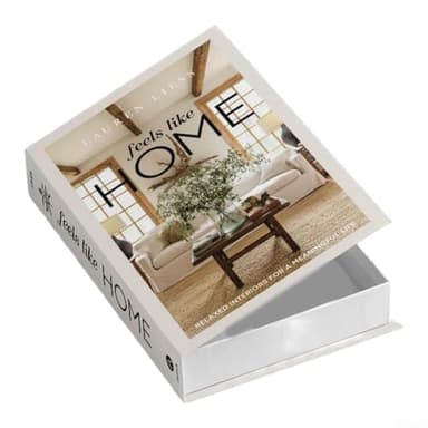 Boîte de rangement décorative en faux livre avec espace dissimulé, élégant ornement de faux livre pour étagère, bureau, table basse, 26x17x4cm (FH-30)