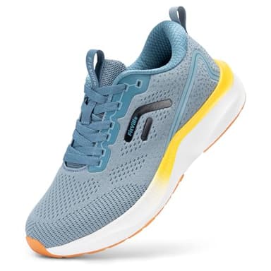 FitVille Chaussures de Running Homme Pieds Larges Basket Sport Fitness Respirantes Chaussure de Course Outdoor Antidérapant Basquette Sneakers Légère Bleu 42.5 EULarge