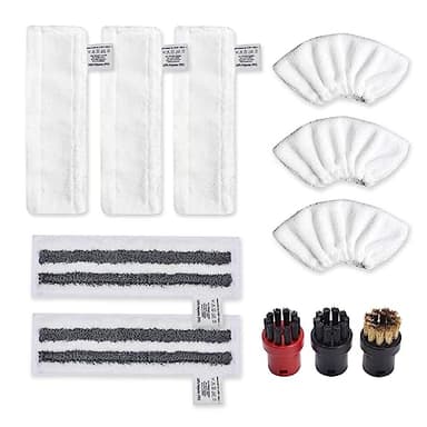 AVAENZO Accessoire pour Nettoyeur Vapeur Karcher Easyfix SC2 SC3 SC4 SC5 Bonnettes Microfibre Lingettes Serpillière Chiffons Brosses à Buse Ronde Pièces de Rechange
