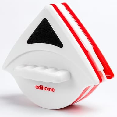 Edihome, Lave Vitre Magnétique, Nettoyeur Vitre, Double Face pour Fenêtres de 15-24 mm, Professionnel, Comprend 6 Éponges, 4 Balais d'Essuie-Glace et 12 Ajusteurs d'Éponge au Total (Nettoyeur)