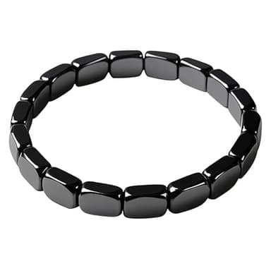NlsqEU Bracelet en hématite, bracelet magnétique pour homme, bracelete en pierre magnétique, bracelete naturel pour homme, inspiré des généraux romains et des guerriers vikings