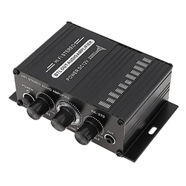 ePathChina Amplificateur Audio, Ampli Hifi, Mini Amplificateur de puissance, 12V 2 Canaux Classe D Amplificateur Stéréo avec Entrée AUX/USB/SD, pour la Maison ou la Voiture