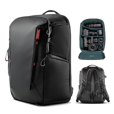 PGYTECH OneMo Lite Sac à dos pour appareil photo 22L Sac Photo professionnel pour DJI Mavic Series Drone/DJI Mini 4 Pro/DJI Avata 2, DSLR/SLR Appareils photo sans miroir, Noir