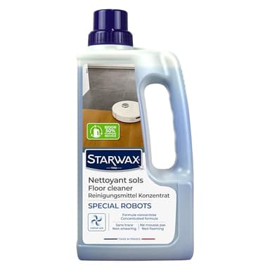 STARWAX - Nettoyant Multi-Sols spécial Robots - Usage pour tous les robots lavants - Nettoyage sans trace - Sans rinçage - Sèchage rapide- Parfum brise marine - Fabrication Française - 1L