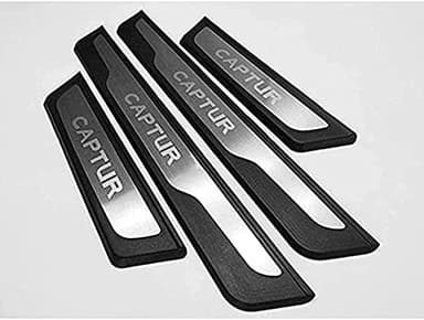 4PCS Voiture Barres De Seuil De Porte en Acier Inoxydable pour Renault Captur 2015-2017 2018 2019,Protecteur De PéDale De Seuil De Porte,Plaques De Protection,Pédale de Bienvenue Anti-Rayures