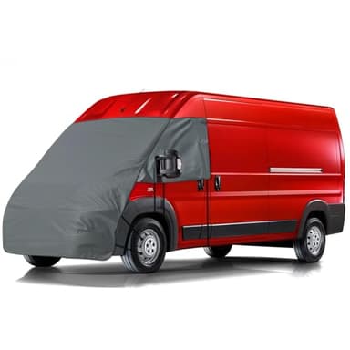 Opaltool Bâche de Protection Thermique Camping Car pour F-iat Ducato/P-eugeot Boxer/C-itroen Jumper 2006-2024, 420D Bâche de Protection Pare-Brise Camping Car Integrale avec 10 Bandages et Aimants