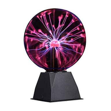 DELIPOP Lampe Plasma Ball 6 Pouces, Lumière de Boule de Plasma Magique Sensible au Son et au Toucher, Boule Electricité Statique pour Les fêtes, Décoration de Noël