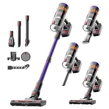 Lefant Aspirateur Balai sans Fil, 42Mins/40KPA Autonomie Aspirateur sans Fil Puissant avec Écran Intelligent, aspirateur Balai Puissant pour Les Poils d'animaux/Tapis/Sols Durs,2025 Dernier Modèle