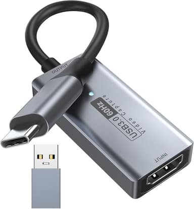 Carte de Capture vidéo 4K HDMI vers USB C 3.0 Capture Vidéo 1080P 60FPS Carte d'acquisition vidéo pour Streaming & Enregistrement la vidéoconférence ou la Diffusion en Direct