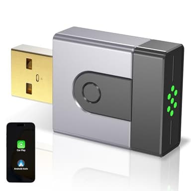 ZOUHOE 2-en-1 Adaptateur CarPlay sans Fil, Compatible CarPlay & Android Auto, Passez du Câblé au sans Fil, Plug & Play, Connexion Rapide, sans Latence, Design Compact et Élégant(1pièces)