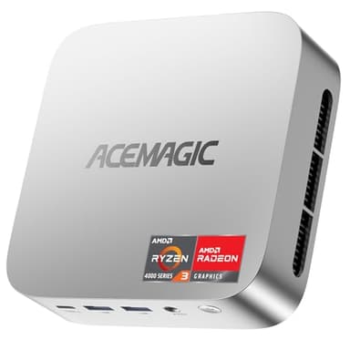 ACEMAGICIAN Kron Mini K1 Mini PC Шin11 Pro, AMD Ryzen 4300U(jusqu'à 3,4GHz), 8Go DDR4 256Go SSD, Micro Ordinateur de Bureau pour Home Cinéma/Commercial/Bureau |WiFi 5|HDMI+DP+Type-C|USB3.2