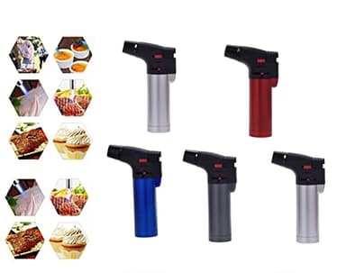1 PC Mini Chalumeau Couleur Aléatoire Prof Metal Allume Gaz Cuisine Bricolage torche à gaz butane cuisiner, crème brûlée, et barbecue