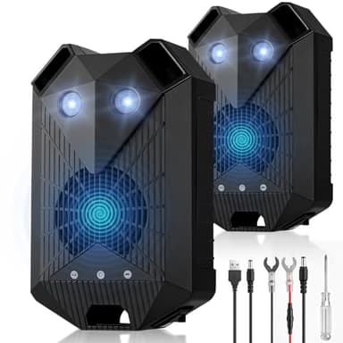 AUTOUTLET 2PC Répulsif Ultrason Souris pour Voiture 3 en 1 Répulsif Ultrason Rongeur Connexion électrique du véhicule/Câblage USB/Batterie Démarrage/arrêt Automatique avec Ligne d'Extension 80cm