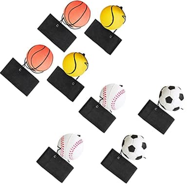 EIMZU Balles De Sport De Rebond De Poignet, 8 Pièces Balles De Bande De Poignet, Balles de Retour Poignet avec Chaîne À Rebond Élevé Base-Ball et Football pour Enfants Adultes