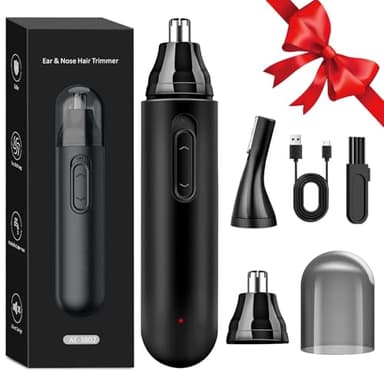 Tondeuse Nez, Coupe Poils Nez et Oreilles USB Rechargeable, LCD Écran, IPX7 Tondeuse Oreilles, Rasoir Nose pour Hommes et Femmes