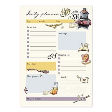 Grupo Erik - Bloc Notes A5 Harry Potter, Planning Journalier | Daily Planner, To Do List, Papeterie de Bureau, Planificateur, Blocs Mémo, Fournitures Scolaires