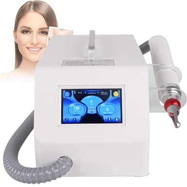 LJCSSD Appareil De Détatouage avec écran Couleur Tactile, Appareil De Détatouage pour Sourcils 1064 Nm 532 Nm avec 5 Sondes, Appareil De Refroidissement pour L'élimination des Taches De Rousseur