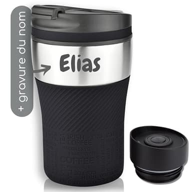 Milu Mug avec gravure Isotherme Etanche 210mL I Thermo Café-Thé I Tasse isolée pour café et thé à emporter, Double Paroi Isolée sous Vide, Tasse de Voyage Chaud & Froid