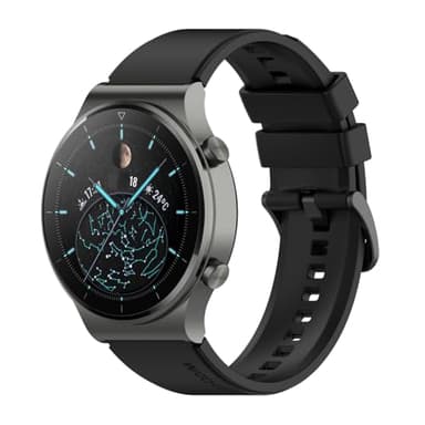 Bracelet Compatible avec Huawei Watch GT2/GT2 Pro/GT3/GT3 Pro 46mm, 22mm Silicone Bracelets de Remplacement pour Samsung Galaxy Watch 3 45mm/Galaxy 46mm (Noir)